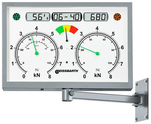 Simultananzeige RAL 7040 | analog, eckig | LCD, Schwenkarm | 1 691 601 768